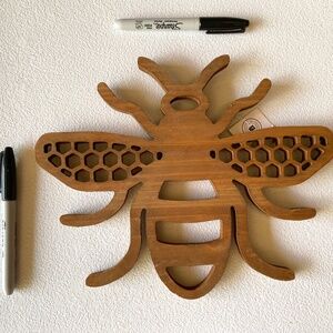 Wood Laser Cut Bumblebee Bee Buzz Honey Wall Decor